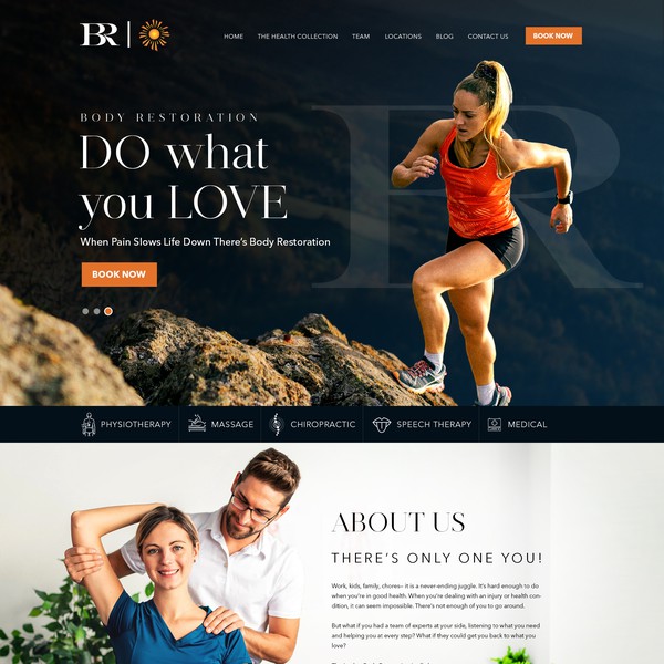 Design by DesignsMania™ titled "Body Restoration Web Page Design"