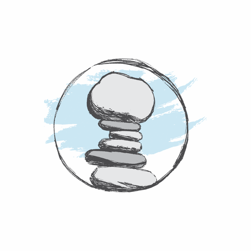 Stone formation picture as logo for coaching business Design by Lure Studio