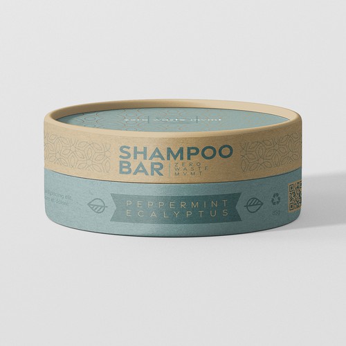 Packaging design for a zero waste shampoo bar! Design by gbraga
