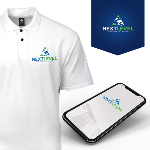 eye-catching window cleaning logo, appeals to homeowners. Design by banana.heart