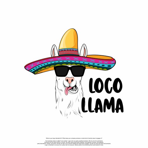 Design di "Loco Llama" Party Supplies Needs a Fun Logo di Reefkennedy