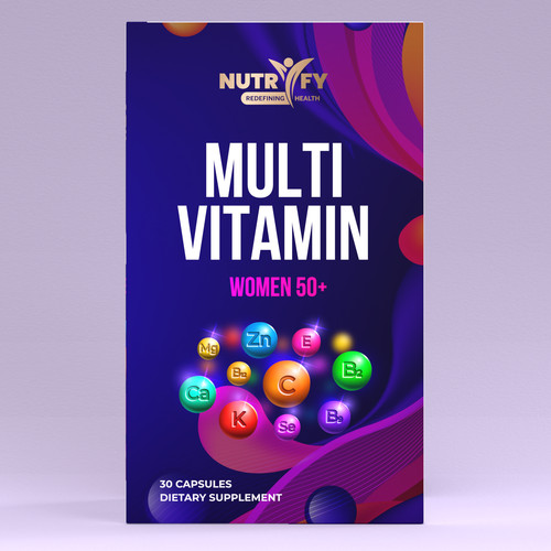 Design a premium packaging for Multivitamin for women 50+ brand for Nigerian Consumers Design by ilonaGi