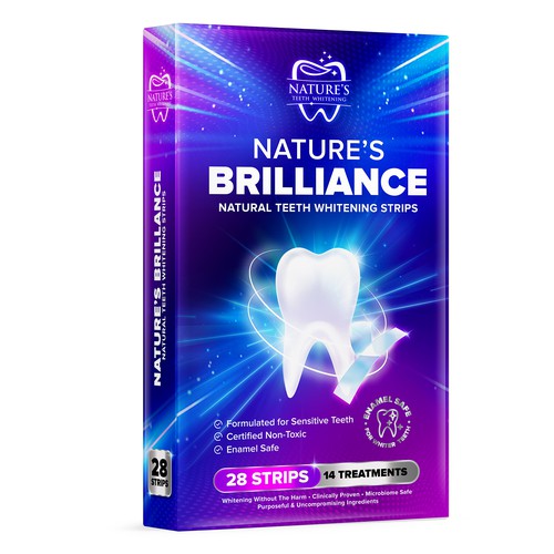 Natural Design Needed for Nature's Brilliance Whitening Strips Design by rembrandtjurin