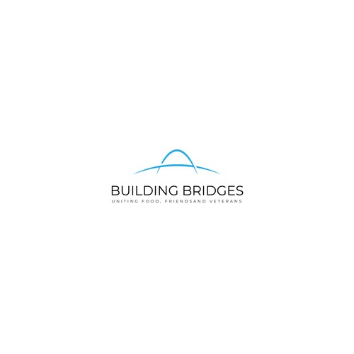 Building Bridges logo that expresses our service of veterans in a positive a celebratory way. Design by Artur Zherdetskii