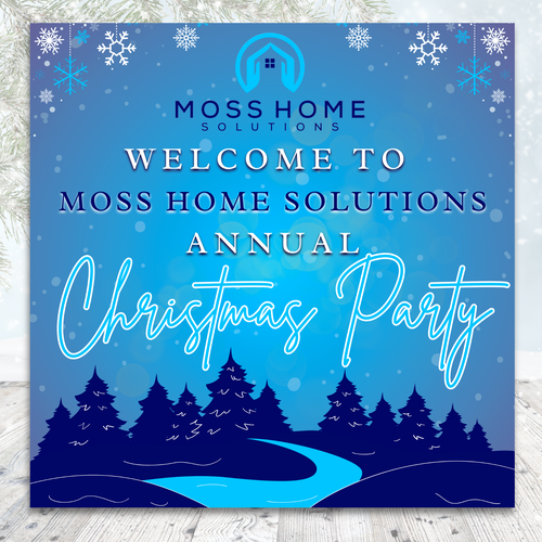 CHRISTMAS PARTY BACKDROP - CORPORATE!! Design by Fun Graphics