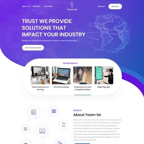 Technology Solutions Provider Website Design Framework Design by FuturisticBug