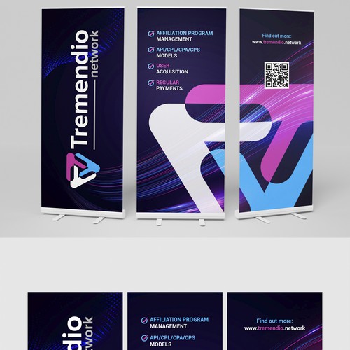 Triangular banner for trade show Design by ideasLab°