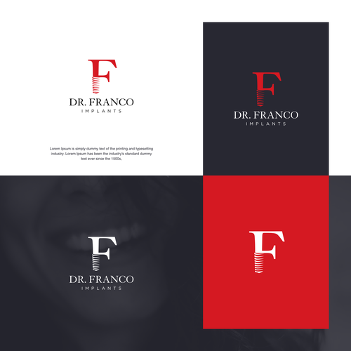 Luxury Dental Implant Logo Brand for World-Class Implant Surgeon appeal Patients and Other Doctors Design by evano.