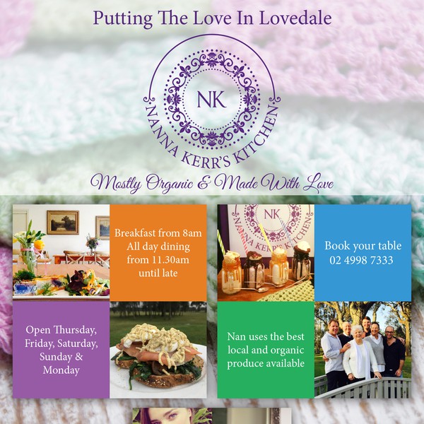 A4/A5 Display Advert for Nanna Kerr's Kitchen