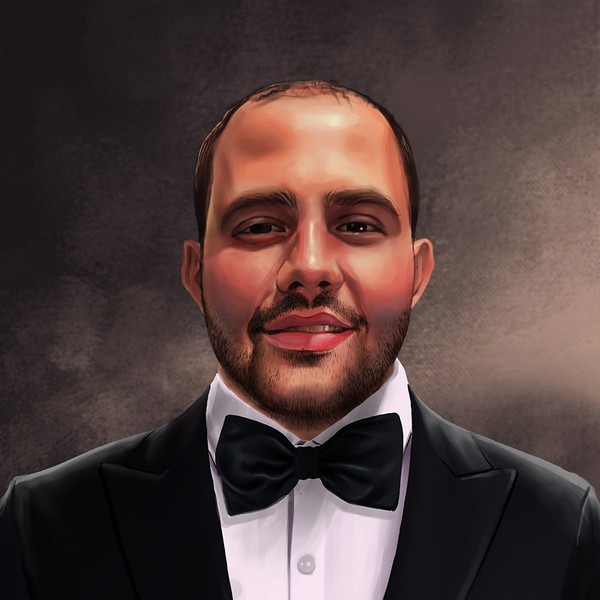 custom portrait make handsome CEO