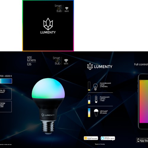 We need to create a sophisticated package for smart lamps. Design by leandropalencia84