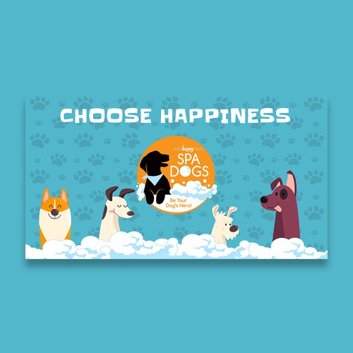 Choose Happiness Banner Design Diseño de Charu99