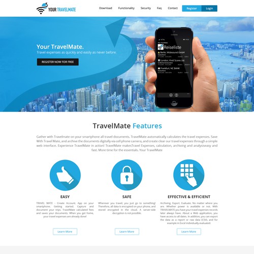 Landing page design contest entry by Artistden