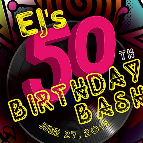 We need a logo for my friend EJ's 50th birthday bash Design by KatarinaBG