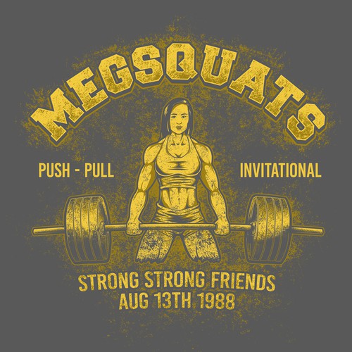 Vintage Powerlifting Inspired T-Shirt Design Design réalisé par Aleksandar K.