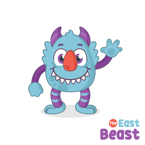 The East Beast - a fun mascot for an elementary school Design by Nandatama ✪