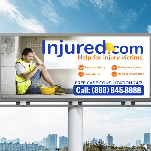 Injured.com Billboard Poster Design Design by Sketch Media™