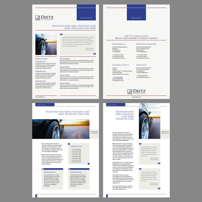 Design a case study template for a consulting business ...