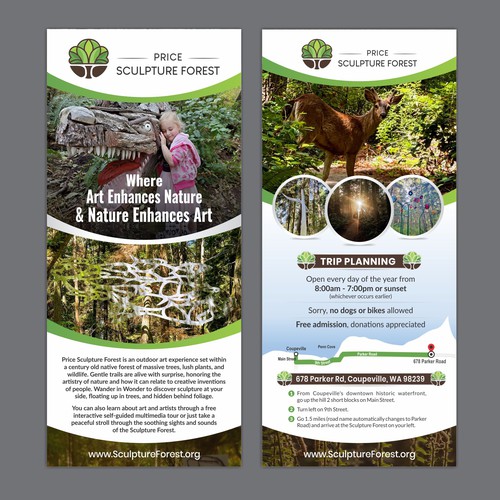 Enticing Rack Card for Unique and Fun Sculpture Park Nature Preserve Design by Dzine Solution