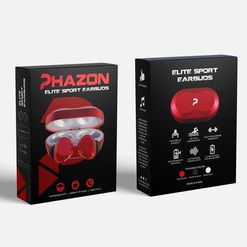 Wireless earbuds packaging box sleeve design Design por Rajith Shantha