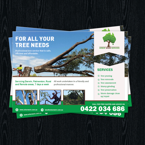 Design A5 leaflet for local tree work (arboriculture) business Postcard, flyer or print contest