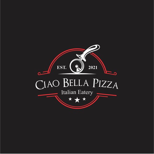 Diseño de Ciao Bella Pizza Logo de TobiART