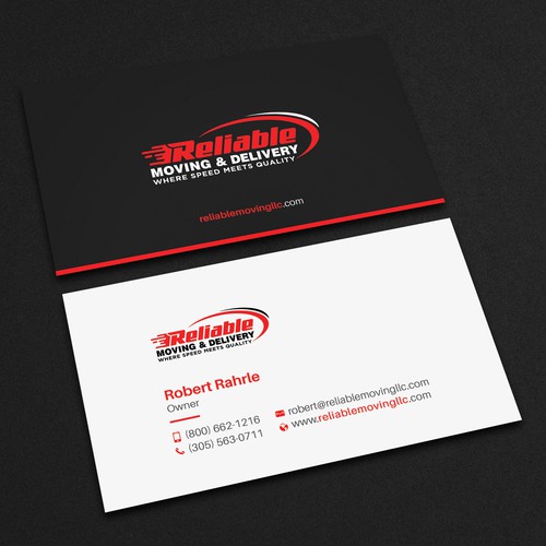 Business Card Design for Moving Company Design réalisé par Seerat Razzaki