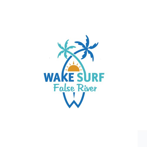 Edgy/sophisticated wake surf logo for a female/male group of wake surfers that embody a luxury life. Nothing predictable Design by Monk Brand Design