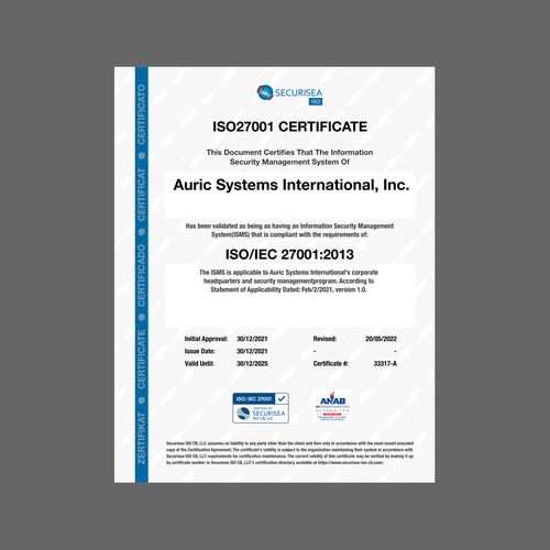 ISO Certificate Design Design by K-Art Lab