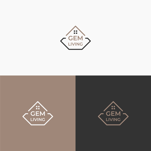 Geometrical, minimalist, modern brand design for Gem Living Design by SM ⭐⭐⭐⭐⭐