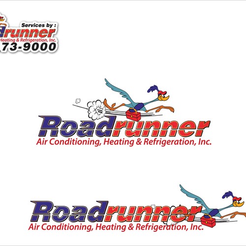 logo for Roadrunner Air Conditioning, Heating & Refrigeration, Inc. Design by X-version