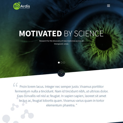 Vibrant website design for biotech Design by WebSky☁️