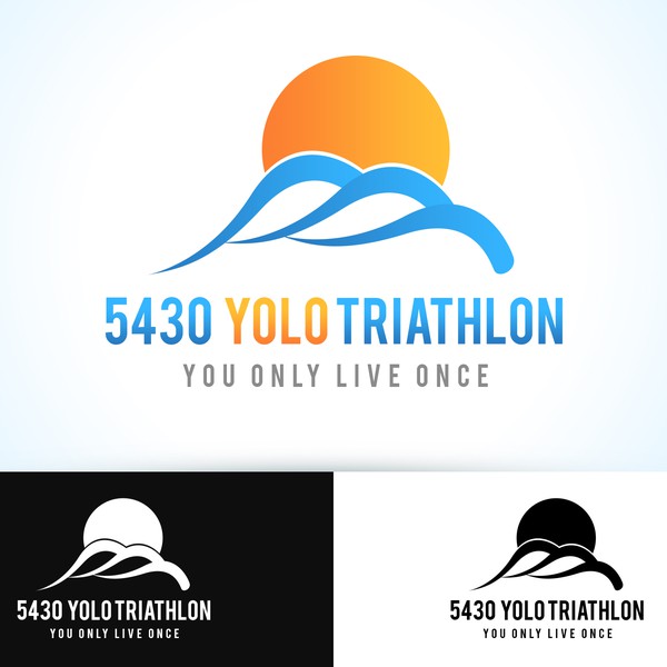 Design by Felipe Moreira titled "YOLO Triathlon - You Only Live Once ... Logo Needed!"