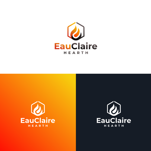 Updated, Warm, Clean brand logo for our Fireplace and Stove collection. Design by iJenFX™