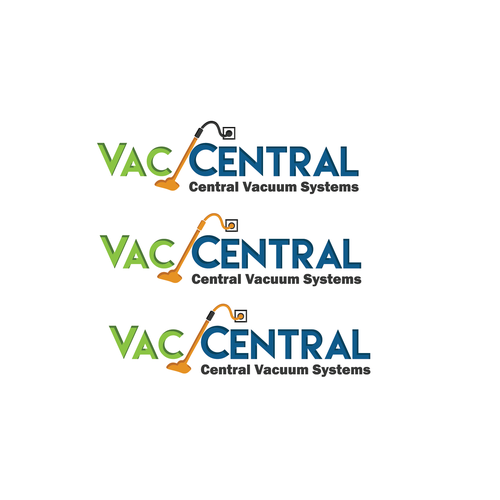 Create a design that resemble a central vac hose around or through the
VacCentral name. Design by Gam21