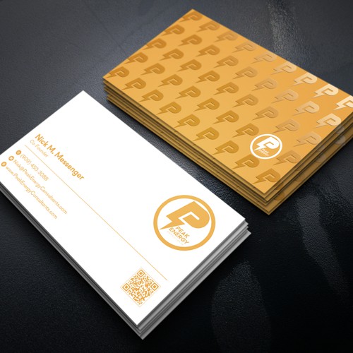 Modern Business Card Design for Electric Energy and Solar Company Design by Brandmaker artist