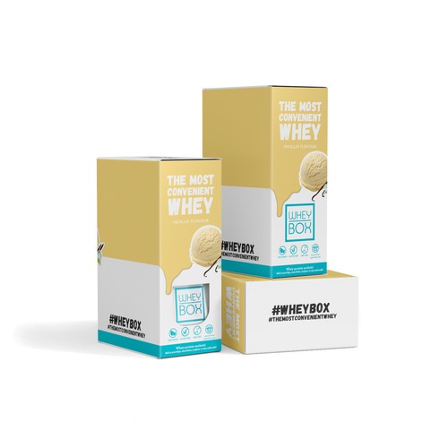 Design a retail case for our whey protein sachets Design by syakuro