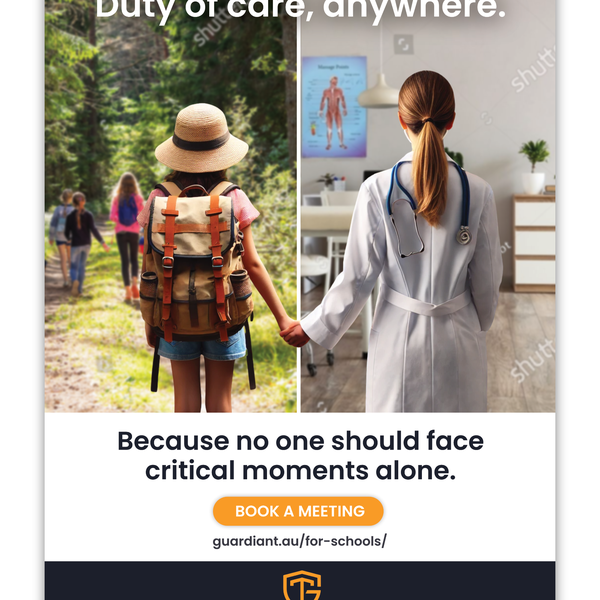 Design by Stephan VP titled "Ad for medical assistance service for outdoor school trips"