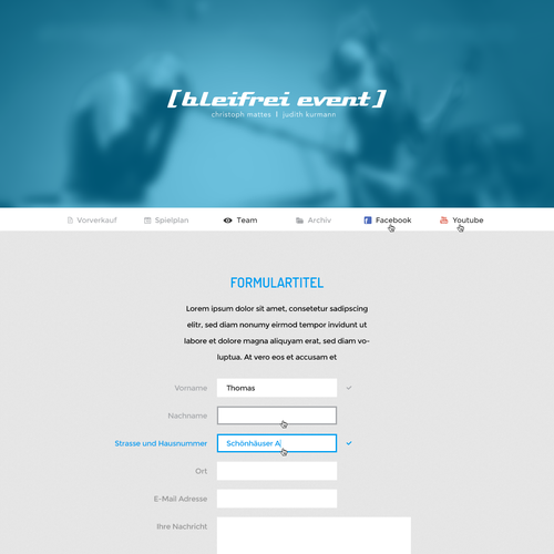 Web page design contest entry by Lance Freebird
