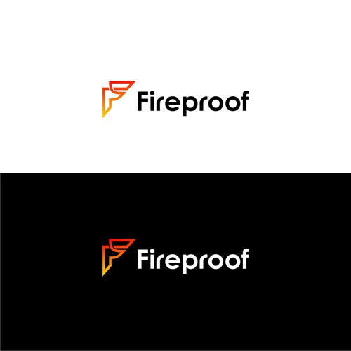 isometric fire logo Design by Lemonetea design