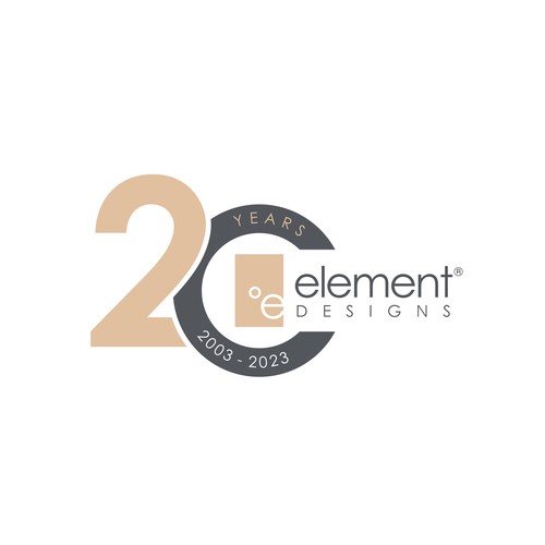 Custom High-end Modern Furniture Manufacturer's 20th Anniversary Logo Design réalisé par perféctroll