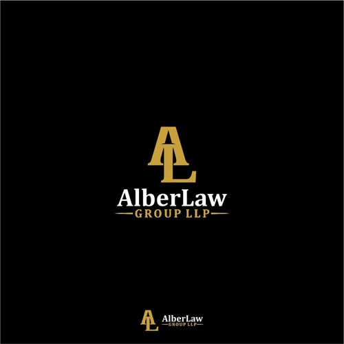 Law office firm logo keep Alber Law separate it looks better Design by zumiko