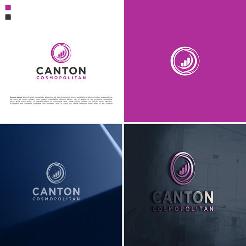 Logo for an office complex named The Canton Cosmopolitan. Design by akni_iney♠️