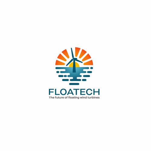 Creation of a logo for a wind turbine research project: FLOATECH Design by Epone✅