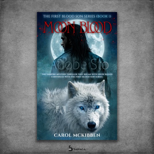 Moon Blood *Fantasy* *Thriller* the first cover for a new series! Design by Sanaga Designs