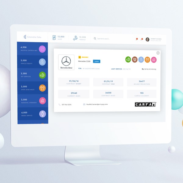 Design by Addicted2web titled "Automotive app dashboard"
