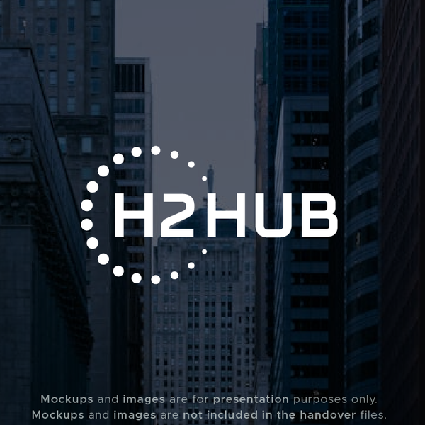 Modern logo for H2 HUB