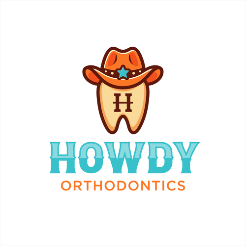 ISO fun, youthful, western themed logo for an orthodontic dental practice in the suburbs Design by Grad™