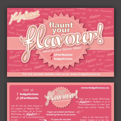Designs | Flaunt Your Flavour! Create a Postcard for a fudgalicious ...