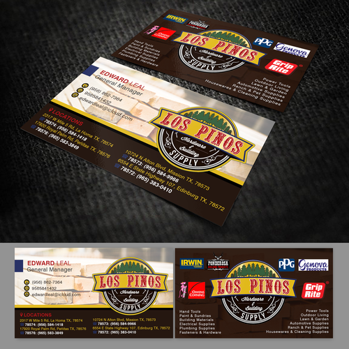 Los Pinos Hardware & Building Supply Business Card Contest! Réalisé par oeingArtMindZ